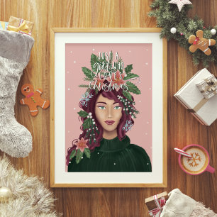Poster Juste une fille qui aime la beauté de Noël