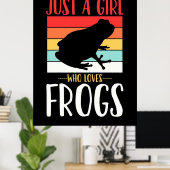 Poster Juste une fille qui aime la grenouille (Bureau à domicile)