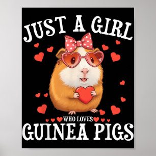 Poster Juste Une Fille Qui Aime La Guinée Chiens Femmes E