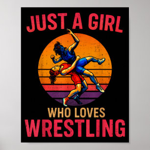 Poster Juste une fille qui aime la lutte drôle de lutteur