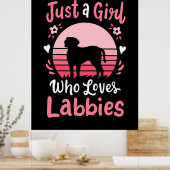 Poster Juste une fille qui aime Labrador Retriever (Cuisine)