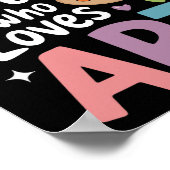 Poster Juste Une Fille Qui Aime L'Art Mignonne Retour À L (Coin)