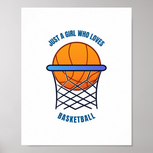 Poster juste une fille qui aime le basket-ball (Devant)