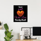 Poster Juste Une Fille Qui Aime Le Basket-Ball (Bureau à domicile)
