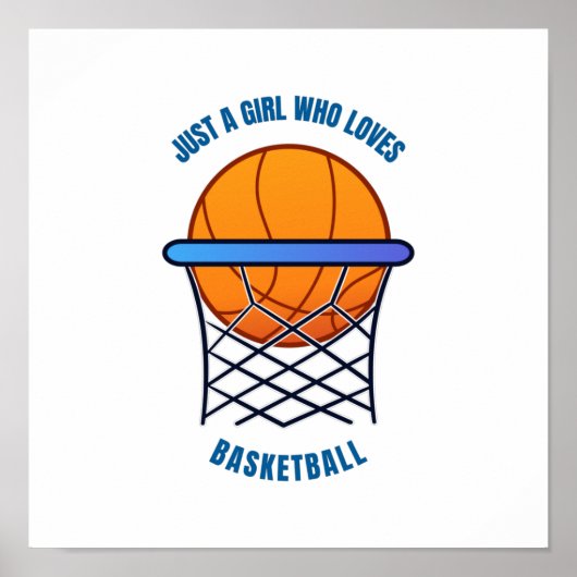 Poster juste une fille qui aime le basket-ball (Devant)