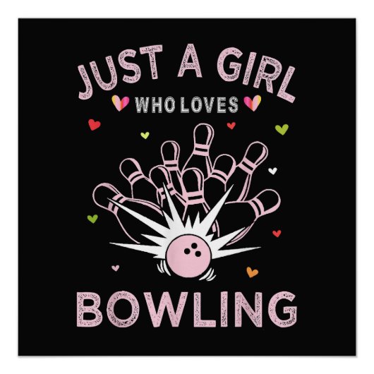 Poster Juste Une Fille Qui Aime Le Bowling (Devant)