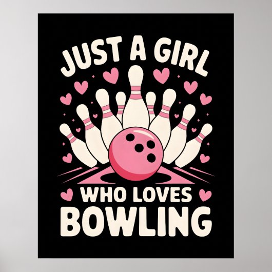 Poster Juste une fille qui aime le bowling (Devant)