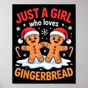 Poster Juste Une Fille Qui Aime Le Pain D'épice Noël Mign