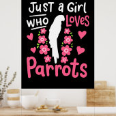 Poster Juste Une Fille Qui Aime Le Perroquet (Cuisine)