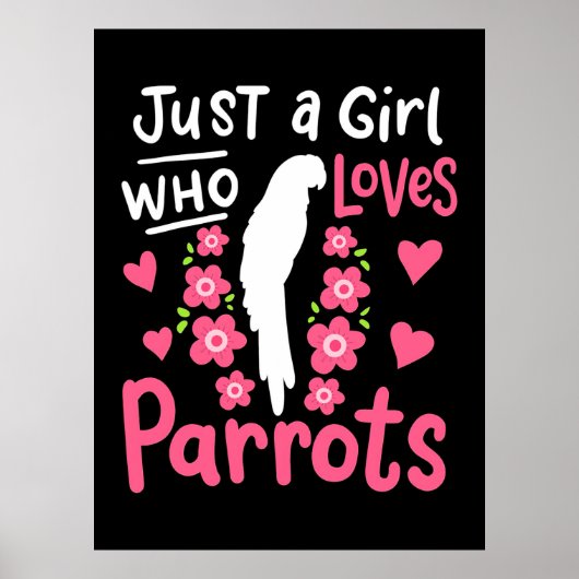 Poster Juste Une Fille Qui Aime Le Perroquet (Devant)
