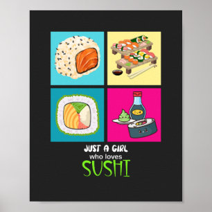 Poster Juste une fille qui aime le sushi