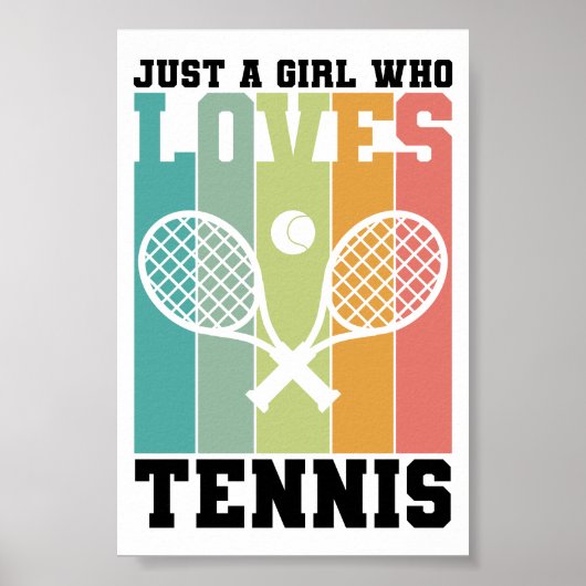 Poster Juste une fille qui aime le tennis | Joueur de ten (Devant)