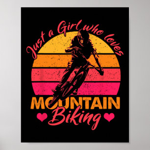 Poster Juste une fille qui aime le vélo tout terrain Cycl