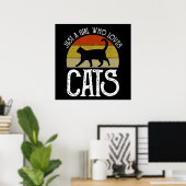Poster Juste Une Fille Qui Aime Les Chats (Bureau à domicile)