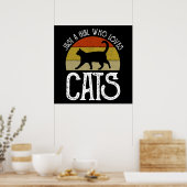 Poster Juste Une Fille Qui Aime Les Chats (Cuisine)