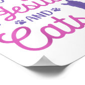 Poster Juste Une Fille Qui Aime Les Chats Et Jésus Animal (Coin)