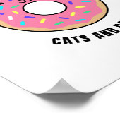 Poster juste une fille qui aime les chats et les beignets (Coin)