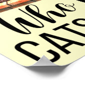 Poster Juste Une Fille Qui Aime Les Chats Et Les Livres (Coin)