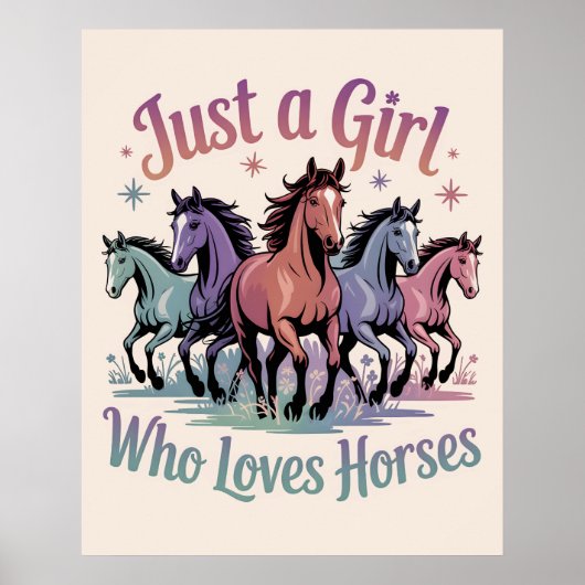 Poster Juste une fille qui aime les chevaux (Devant)