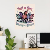 Poster Juste une fille qui aime les chevaux (Bureau à domicile)