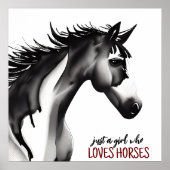 Poster Juste une fille qui aime les chevaux Cheval Abstra (Devant)