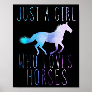 Poster Juste Une Fille Qui Aime Les Chevaux Cheval Équita
