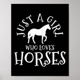 Poster Juste Une Fille Qui Aime Les Chevaux Cheval Équita