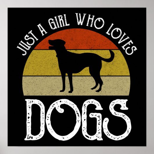 Poster Juste Une Fille Qui Aime Les Chiens (Devant)