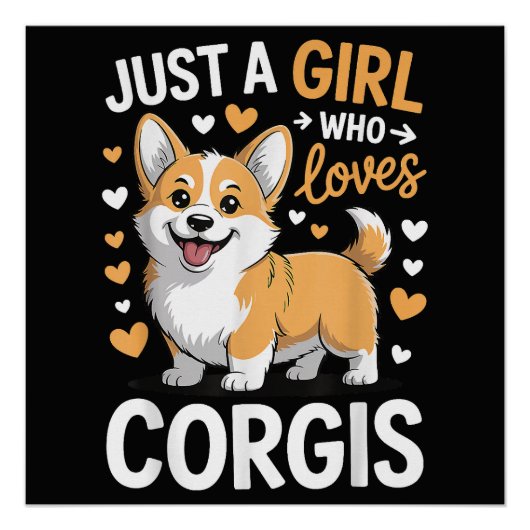 Poster Juste Une Fille Qui Aime Les Corgis (Devant)