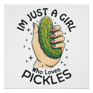 Poster Juste une fille qui aime les cornichons - Vegan dr
