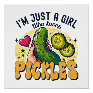 Poster Juste une fille qui aime les cornichons - Vegan dr
