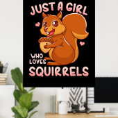 Poster Juste une fille qui aime les écureuils (Bureau à domicile)