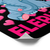 Poster Juste une fille qui aime les éléphants Zoo Eléphan (Coin)