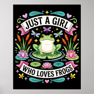 Poster Juste une fille qui aime les grenouilles