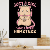 Poster Juste Une Fille Qui Aime Les Hamsters (Cuisine)