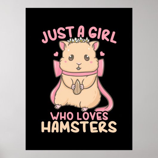Poster Juste Une Fille Qui Aime Les Hamsters (Devant)