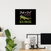 Poster Juste Une Fille Qui Aime Les Iguanas (Bureau à domicile)