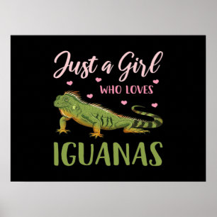 Poster Juste Une Fille Qui Aime Les Iguanas