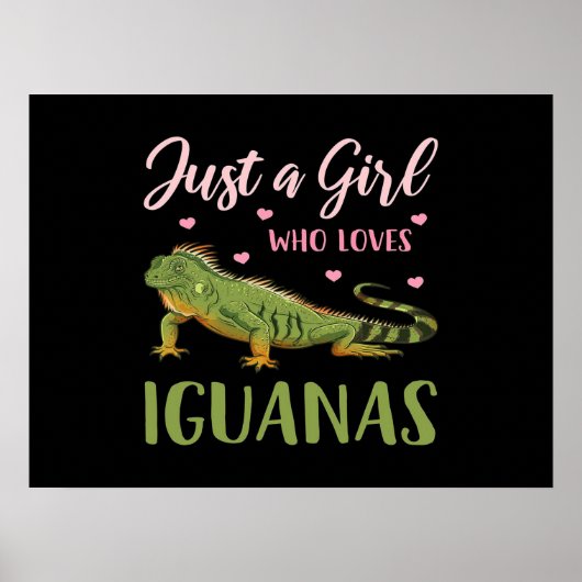 Poster Juste Une Fille Qui Aime Les Iguanas (Devant)