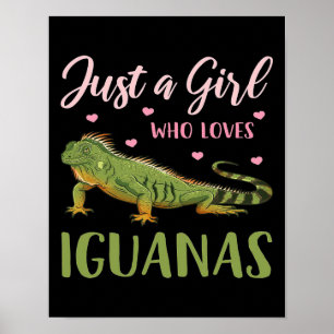 Poster Juste Une Fille Qui Aime Les Iguanas