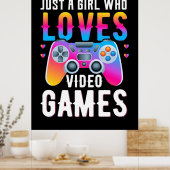 Poster Juste une fille qui aime les jeux vidéo (Cuisine)