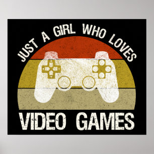 Poster Juste Une Fille Qui Aime Les Jeux Vidéo