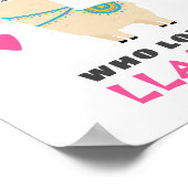 Poster Juste une fille qui aime les lamas (Coin)