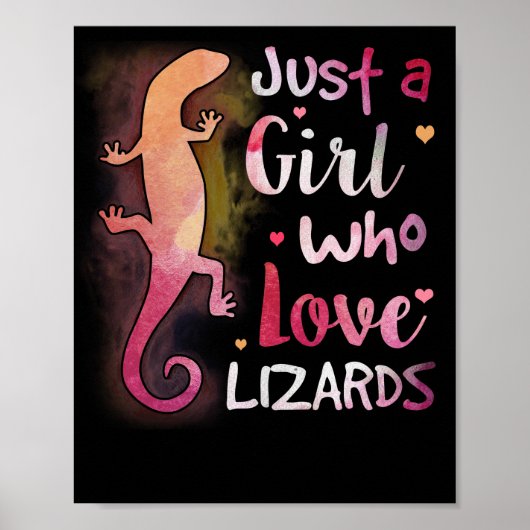 Poster Juste Une Fille Qui Aime Les Lizards (Devant)