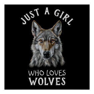 Poster Juste une fille qui aime les loups