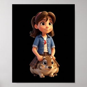 Poster Juste une fille qui aime les marmottes
