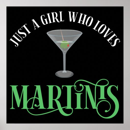 Poster Juste Une Fille Qui Aime Les Martinis (Devant)