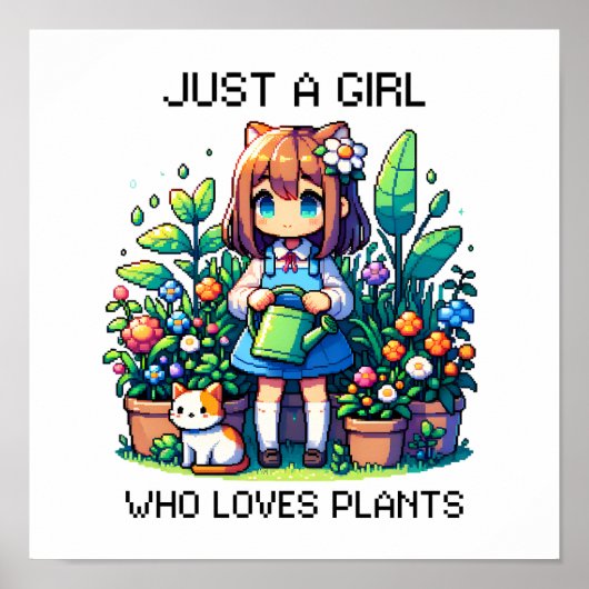 Poster Juste une fille qui aime les Plantes (Devant)
