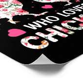 Poster Juste une fille qui aime les poulets mignonne Fleu (Coin)