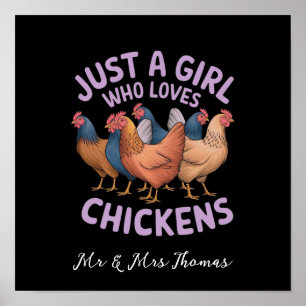 Poster Juste une fille qui aime les poulets pour les amat